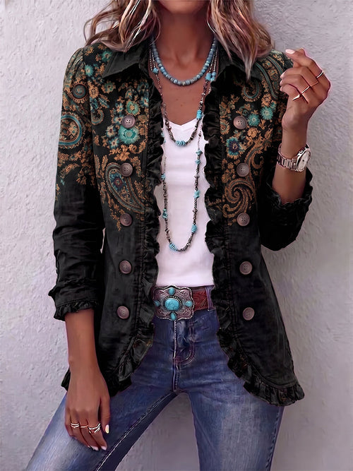 Bohemian Paisley Ruffle Jacket